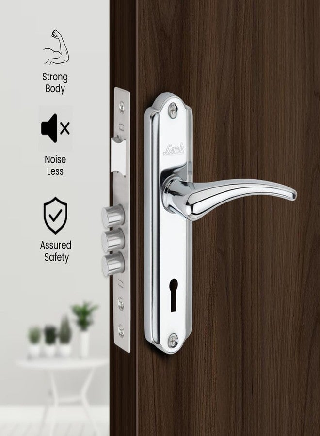 Link Regalia Mortise Lock |for Main & Internal Door in Residential & Commercial Spaces | 8 Inches Heavy Duty Handle Set with Both Side Key Access, 3 Keys,6 Lever Lock Body |SS Finish|2 Years Warranty - Image 4